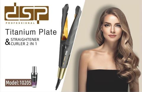 [2999] DSP -10205 Original | 2 in 1 | Titanium Plate Hair Straightener & Curler