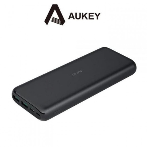 [1409] Aukey PB-XN20 20000mAh Type C Ultra Slim Power Bank with USB C Fast Charging 5V 3A