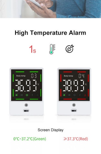 [6242] High Temperature Alarm Wall Mounted Guage Digital Infrared Thermometer F105