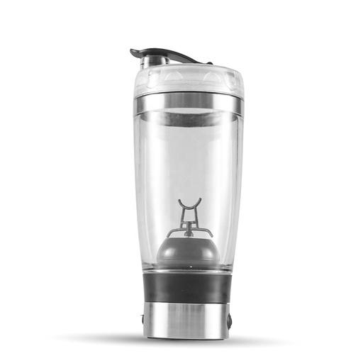 [6241] Toofeel magnetic Transparent Dual Scale 450ml Battery Powered Plastic BPA Free Protein Shaker Bottle Bottledjoy With Mute Motor (white)
