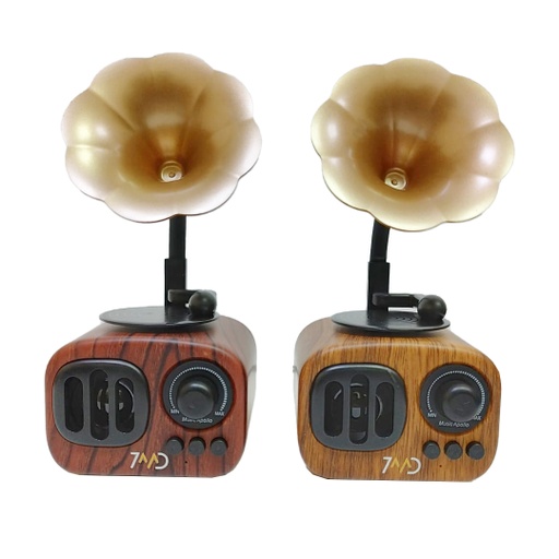 [9046] 7MD Music Apollo Portable Bluetooth Speaker | Classic Retro Design | Fantastic Sound Quality | 6 Hours Playtime | 10 Meter Connection Range | 5W Power | 2-3 Hours Recharge Time |  12 Months Warranty | B7 |