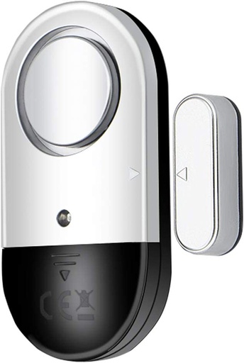 [9140] Door & Window Magnetic Sensor Security Alarm | 125 dB Loud Alarm | For Home & Office | Easy & Wireless Instlattion | Modern & Sleek Design | Batteries Included | Ultra-slim Design | Durable Construction | No Electricity Needed |