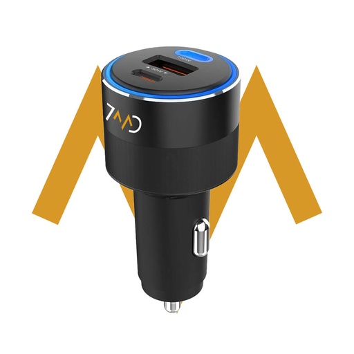 [9142] 7MD Car Adapter Charger | Super Fast Charging | Dual Port | Safety Protection | Wide Compatibility | Premium Quality | 2 Years Warranty | RDC-3227 |