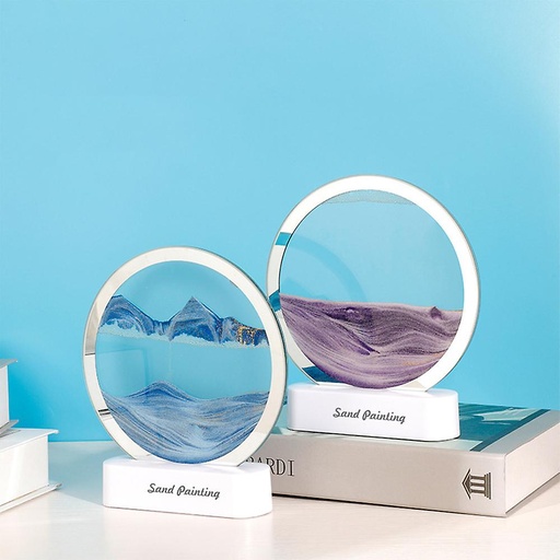 Moving Sand Art Picture | Atmosphere Night Light | Quicksand Painting | Creative Table Lamp | Home Decor Gift |