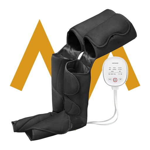 [9178] 7MD Intelligent Air Compression Leg Massager | Warm Heating | 360 Degree Massage | 3 Intensity Levels | High & Low Temperature | Adjustable Size  | 10 Minutes Default Timer |12 Months Warranty |