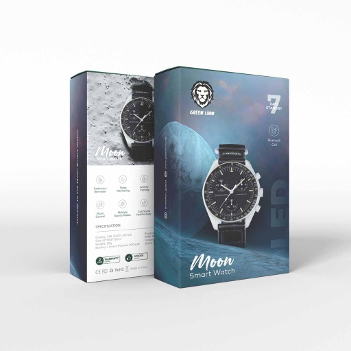 [9219] Green Lion Smart Watch | 7 days Standby | 200mAh Battery | Calls & Social Notifications | Activity Tracking | Health Monitoring | Unique Design | 2 Years Warranty |