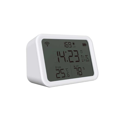 [9234] Porodo WiFi Smart Clock - Ambience Sensor | Temperature & Humidity & Brightness Sensors | Set Smart Alerts | PD-LSTHSR-WH |