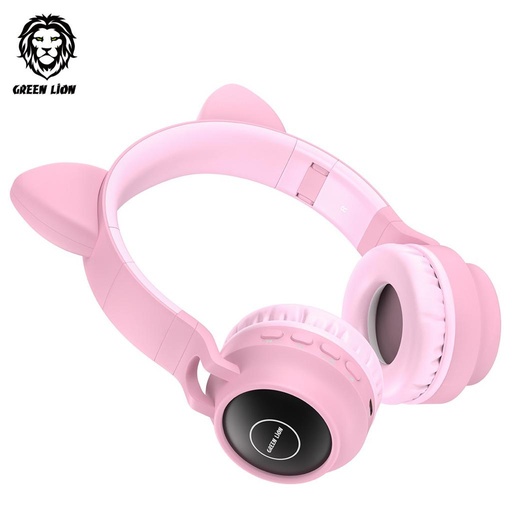 [9275] Green Lion Kids Headphones | 5 Hours Play Time | TF Card & AUX Ports | BT 5.0 | Safe Sound | Premium Quality | 2 Years Warranty | GNKIDWIRHPPK |