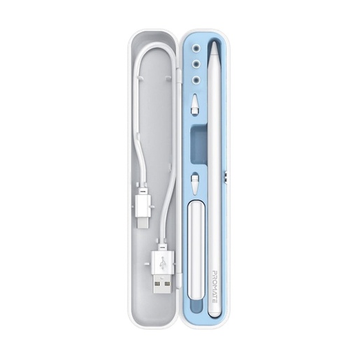 [9278] Promate High Precision Active Capacitive Wireless Stylus Kit | High Sensitivity | Lag-Free | Auto Sleep | Smooth Responsiveness | Tilt Recognition | Extra Nib Included | Palm Rejection | 11 Hours Working Time | Quil-2 |