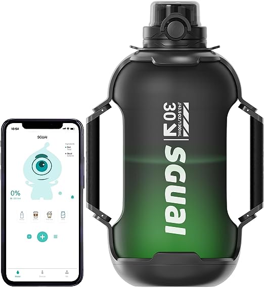 SGUAI Smart Water Bottle | LED Reminders | Portable & Leak-Proof Design | BPA-Free & Easy To Clean | Long-Lasting Battery |