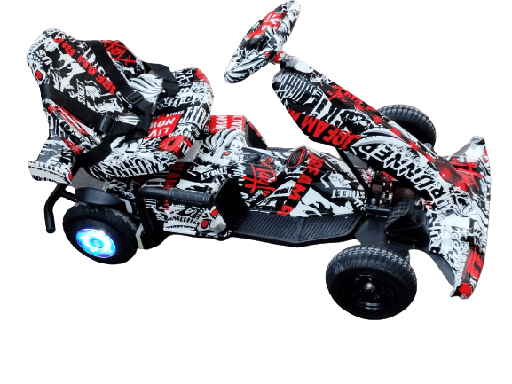 [9368] Four Wheel Electric Drift Scooter For Kids  LED Lights  Bluetooth Speaker  Handbrake  3 Speeds | K9 |