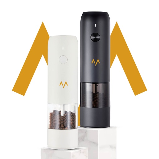 [9387] 7MD Portable Electric Salt & Pepper Grinder | Type-C Charging Port | Transparent Storage Bin | Adjustable Grinding Speed | Portable & Compact Design |