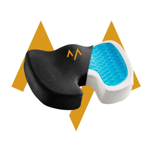 [9396] 7MD Seat Cushion Gel Foam | Heat Dissipation | Anti-Slip Design | Back Pain Relief | Super Comfortable | Washable Cover | Suitble at Office + Home + Car + Travel + Wheelchair | Premium Quality |