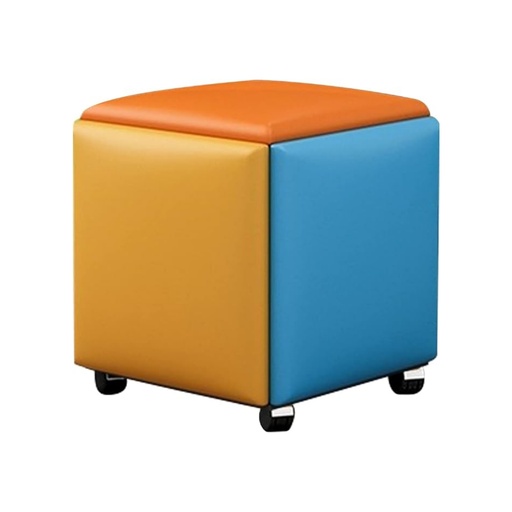 [9409] 5 in 1 Multi-functional Stool Chair Set | Easy To Move & Store | Waterproof Leather |