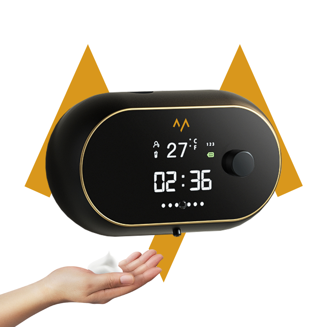 الرغوة | موزع الصابون الذكي يعمل بالمستشعر بدون لمس بسعة 500 مل وبطارية قابلة لإعادة الشحن