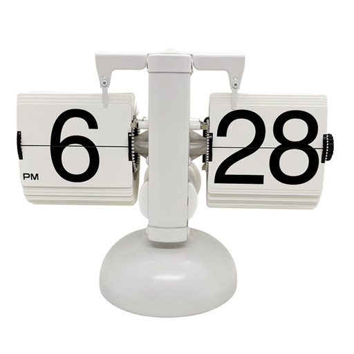 [9463] Automatic Flip Digital Desk Clock 24 Hours Table Stainless Steel Durable Home Bedroom Decor, Fancy Flip Clock (Battery Not included)