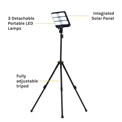 [9464] | Winter Collection | Crony High-Lumen Solar Powered Battery Outdoor Fishing Light, Camping LED Light With 3x 5200 mAh Power Bank | CN-25 |