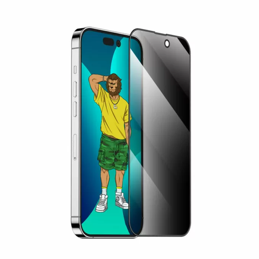 [9490] 3D Silicone Privacy HD Glass Screen Protector-Black Edge/Privacy For iPhone 14 Pro / Pro Max | GN3DSPY14P |