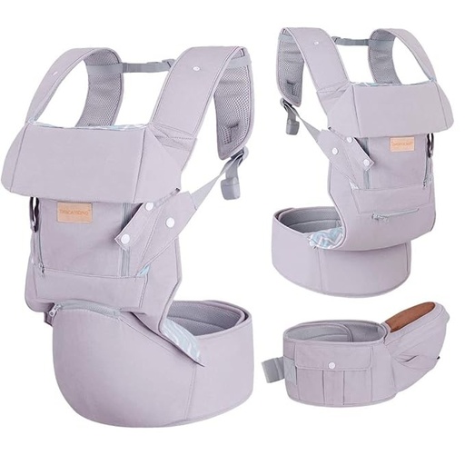 TIANCAIYIDING Infant Baby Wrap Carrier Backpack with Stool- All Positions Hip Seat Ergonomic Newborn to Toddlers
