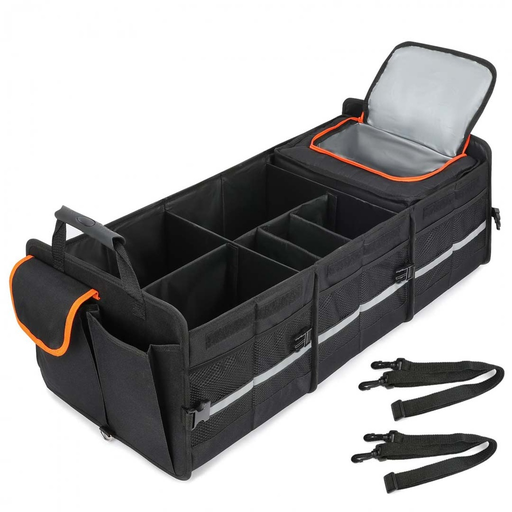 [9660] Green Lion Car Trunk Organizer - Orange-Black | GNCARTRKOBK | Winter Collection