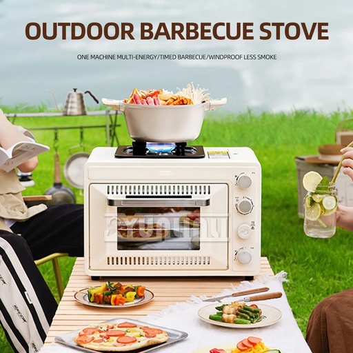 [9670] Multi-Functional Portable Camping Gas Oven & Stove, Grill, Baking, Cooking, Frying Model: FD998