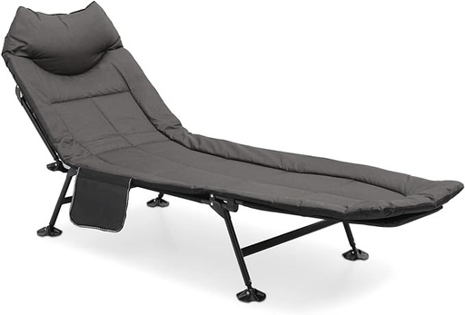 [9697] Outdoor Lounger Cot Bed for Sleeping with Carry Bag, Portable Camping Bed for Outdoor Camping Office Use, Supports 300 lbs