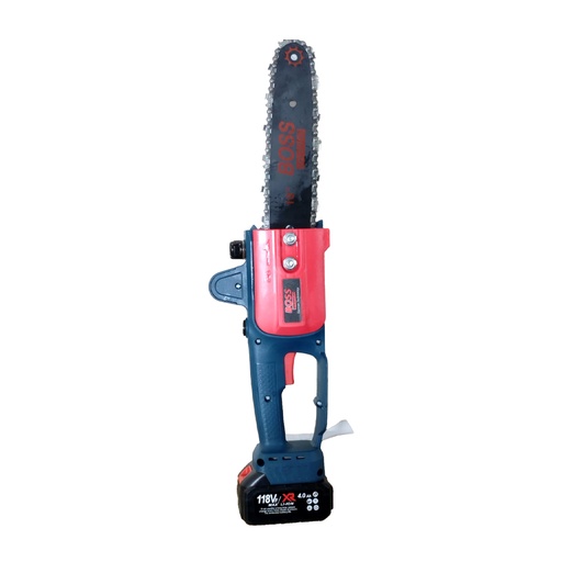 [9728] Boss 10" Cordless Electric Chain Saw, With 2 Rechargeable Batteries
