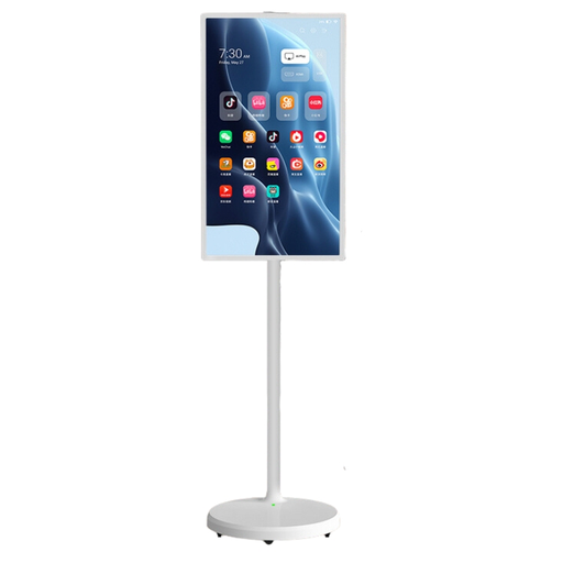 Screen Portable 22 Inch Floor Standing Smart Screen, LCD Display, Touch Screen, Indoor TV, Android 12