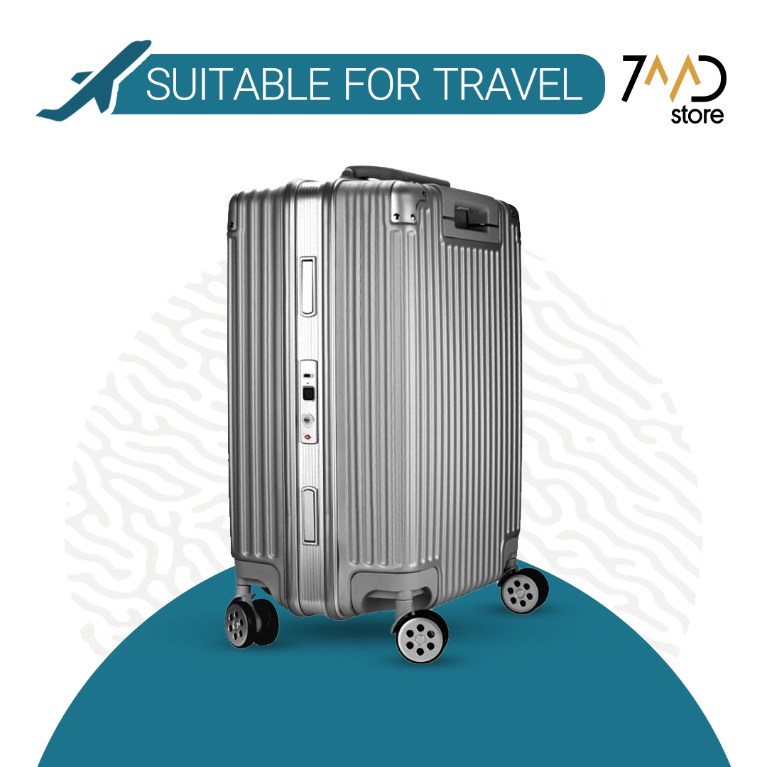 Green Lion Tokiyo Smart Fingerprint Trolley Bag - Silver 20 Inch | GNTKYFPLGGBG |