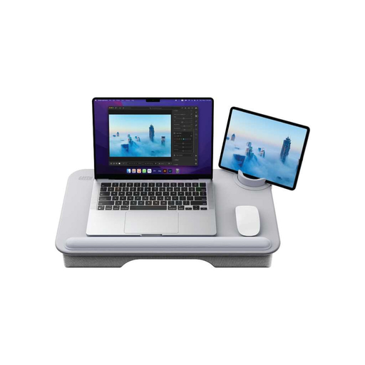 [9811] Green Lion Multi-Functional Cushioned Laptop Desk 17 Inches - Gray | GNMULFLAPDKGY |