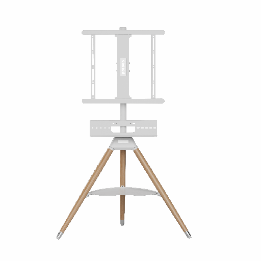 [9844] Porodo Tripod Wooden TV Stand For 32" - 65" TVs | PD-ATVFTS-WH |