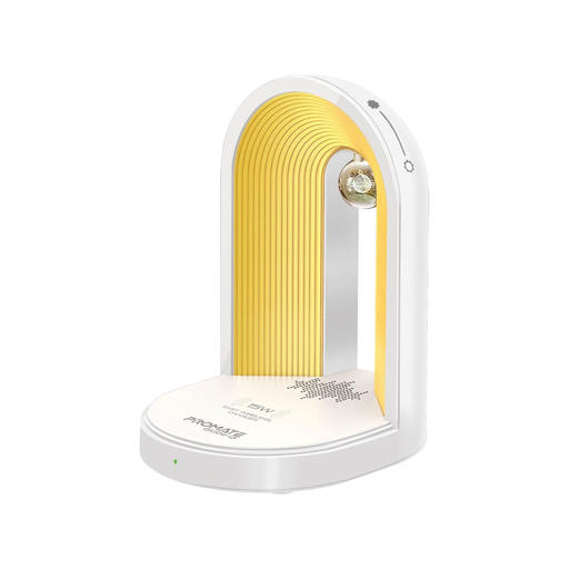 [9913] Promate 3 in 1 Multi-Functional LED Lamp, Bluetooth Speaker, with 15W Wireless Charger | Globe-Qi |