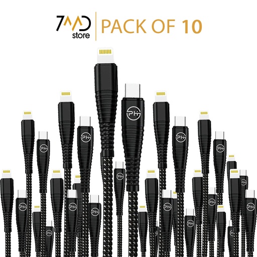 [P104] Package Phanfone Type-C to Lightning Fast Charging Cable PH-01 (Pack of 10 Pieces)