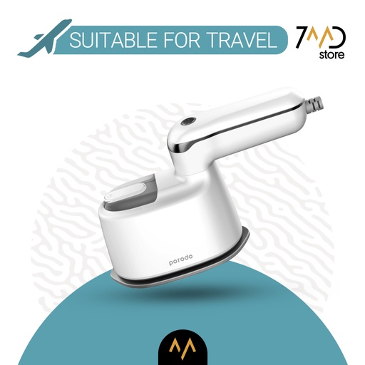 [9989] Porodo Compact Portable Steam & Heat Iron With Rotating Handle | PD-LMSIRH-WH |