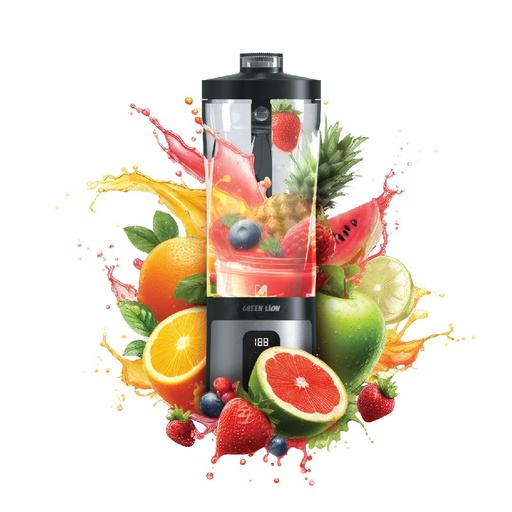 [10023] Green Lion Projet Portable Blender With 600 ML Capacity, 6 Powerful Blades, 120W Power | GNPJ7BLDRBK |