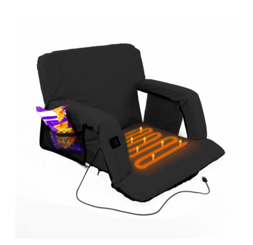 [10063] Portable Folding Massage & Heating Chair With 3 Massage Modes & 2 Intensity Levels (Power Bank NOT Included)