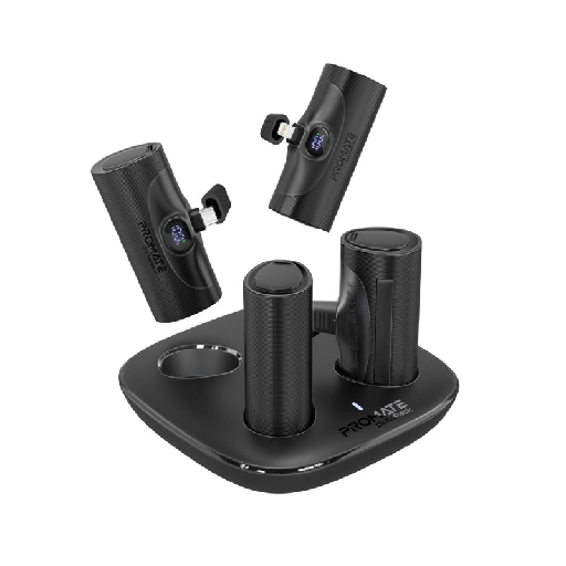 [11084] Promate Ultra-Compact 4-Piece Fast Charging Power Bank Kit with In-Built USB-C and Lightning Connectors | DeltaPack |