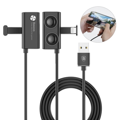 [6167] Baseus Suction Cup Mobile Games USB / Lightning Charging Cable for Gamers 1.5A 3M black (CALXP-E01)