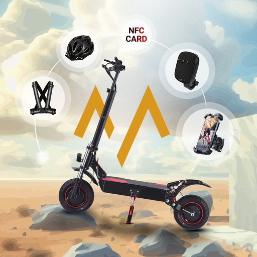 [11175] 7MD Scooter Foldable 1200W Power, 60-65 KM/H Speed, Stylish and Advanced Design Electric Scooter |7MD2455|