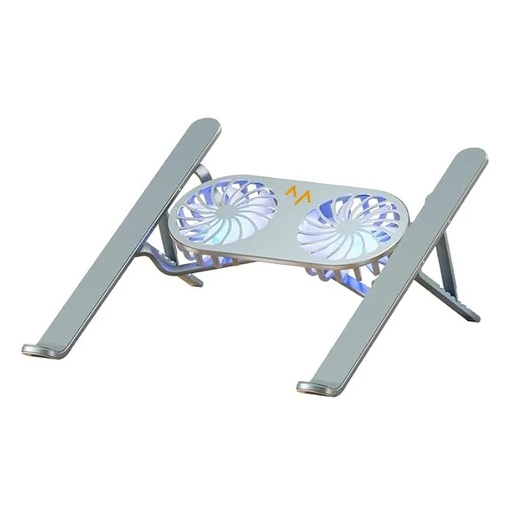 [11227] 7MD Aluminum Alloy Cooling Bracket Portable Foldable Laptop Stand with 2 Cooling Fans Adjustable Laptop Cooling Stand |7MD263|