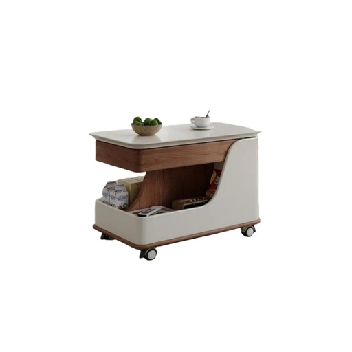 [11231] Stylish Movable Solid Wood Coffee Table with Wheels & Lift Top Multifunctional Space-Saving Design Side Table for Living Room |CJ08|