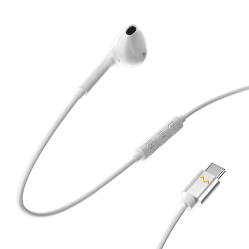 [11249] 7MD Mono Earphone with Type-C Connector - Superior Stereo Sound 120cm Smart Wired Control Clear Mic Ergonomic Design |7MD-WEP02|