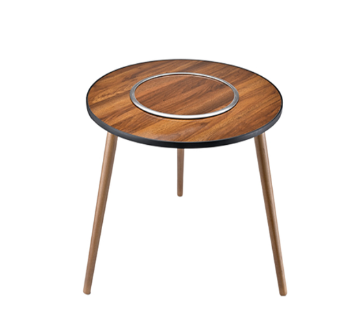 [11272] Porodo Lifestyle Grill & Gas Stove Portable Station, Multipurpose Tabletop Grill Camping Round Table - Brown |PD-LFST006-BR|