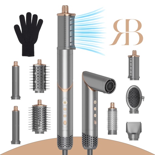 [RB01] Ranoy Beauty 8-in-1 Multifunctional Styling Hair Dryer Your Ultimate Hair Styling Companion - Grey