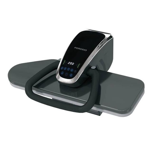 [11312] Porodo Lifestyle Steam Press Iron 32'' Wide Pressing Board 5 Levels Fabric Setting EN/AR Voice Guide 1 minute steam Duration With Stand  - Black |LFS039||PD-LFST039-BK|