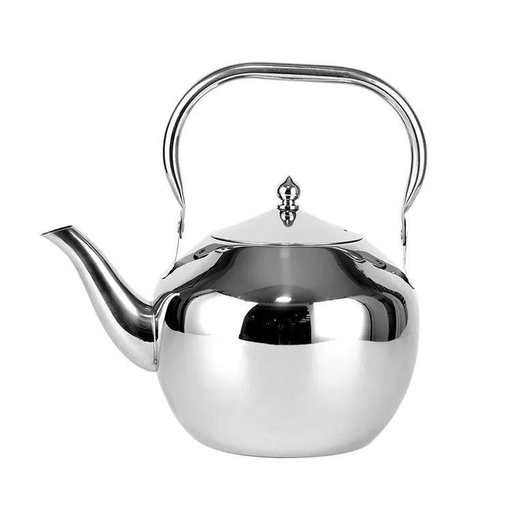 [11345] ALHOR Traditional 1.5L Arabic Tea Pot Stainless Steel with Strainer Ideal for Camping & Outdoor Use