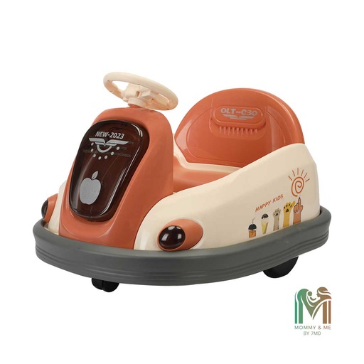 [11398] Mommy & Me Kids Electric Bumper Car By 7MD – بمحركات مزدوجة قوية، تصميم بمقعد واحد، ومصابيح LED أمامية