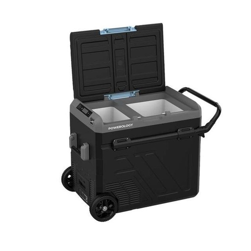 [11425] Powerology Dual Compartment Smart Fridge & Freezer 60L Portable Energy Efficient Dual Zone Cooling with 20800mAh Battery - Grey |PP056||PPBCHA56|