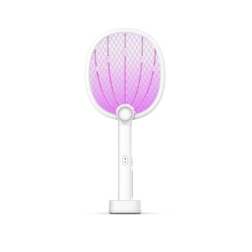 [11436] Taktik Mosquito Swatter with Built in LED Light 2700V Electric Insect Killer with Installation Base |TT-MS-WH|
