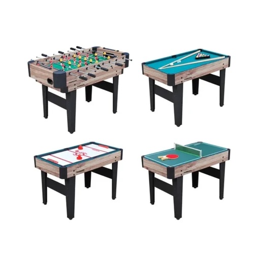 [11444] Porodo Lifestyle Multi Game Table Foosball Billiards  Hockey & Table Tennis in One Quick Set Up and Easy Transition | PD-MGTBL-BUGN|
